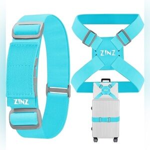 2-Pack High Elastic Adjustable Luggage Strap Belt Bungees (Light Green Set)